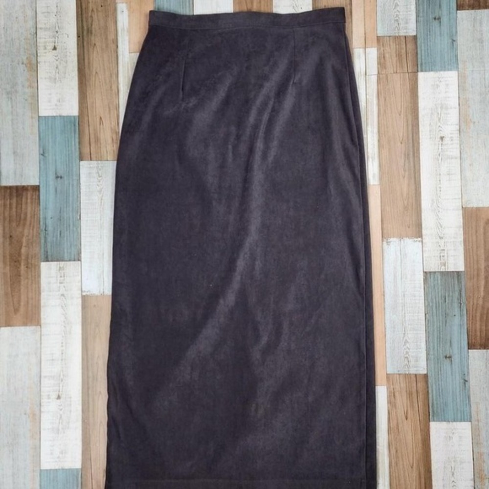 Urban Touch Grey Suede Bodycon Skirt Knee Length Solid Color Vintage Type Sz 4